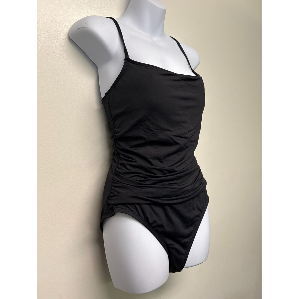 La Blanca Women's Size 12 Island Goddess Basic Black One-Piece Swimsuit - NWT
